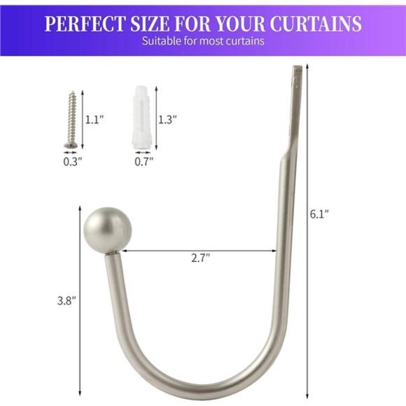 Curtain Holdbacks Metal Decorative Curtain Holdbacks Retro Curtain Tiebacks - Picture 4 of 6